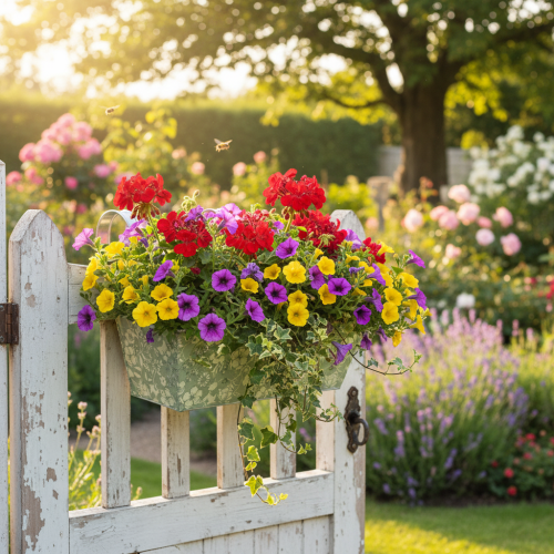 Artikel Blumenkasten mit Halterung Balkon Metall 35x15cm H13cm