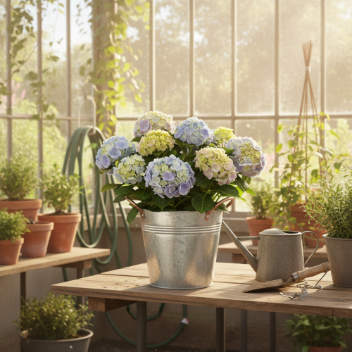 Blumentopf mit Griffen Metall Deko Eimer Ø16cm H15cm | Floristik24.de