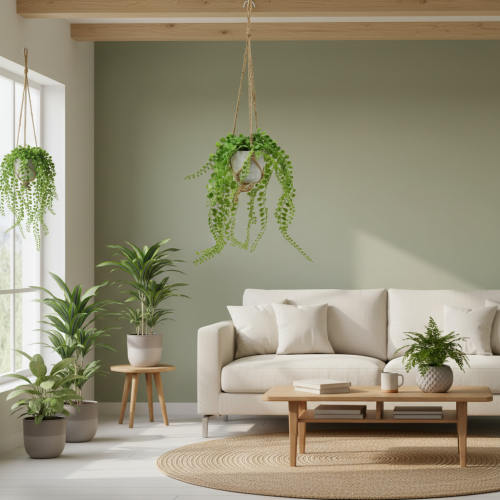 Künstliche Topfpflanzen Sukkulenten Blumenampel 46cm | Floristik24.de