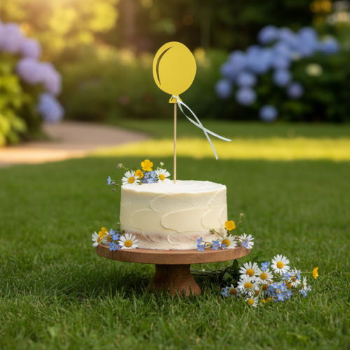 Blumenstecker Strauß Deko Kuchentopper Luftballon Gelb 28cm 8 St | Floristik24.de