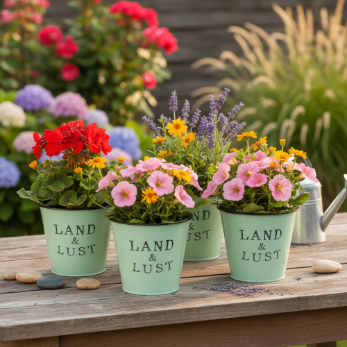 Artikel Pflanzkübel Mint Deko Übertopf Metall Blumentopf klein Ø14×H13cm