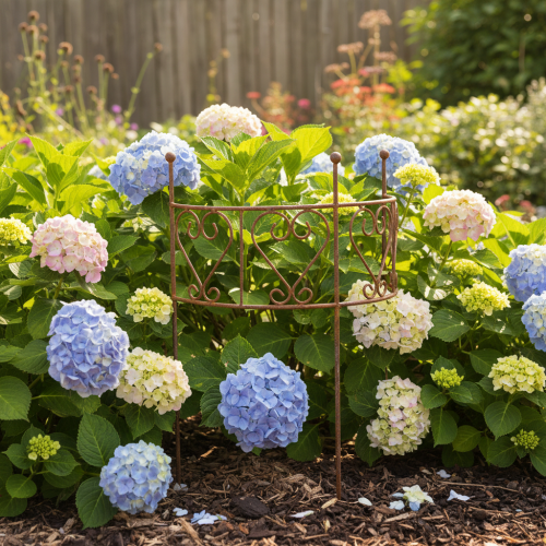 Artikel Rankgitter halbrund Herzornament Perfekt für rustikale Gartendekoration 42cm