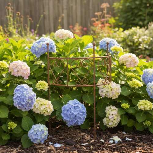Gartendeko mit Pflanzgefäßen Schalen Körben und natürlicher Außendekoration