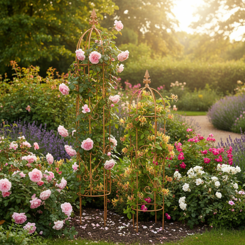 Artikel Rankgitter Garten Kletterhilfe für Rosen und andere Rankpflanzen ideale Gartengestaltung 108cm Set mit 2St