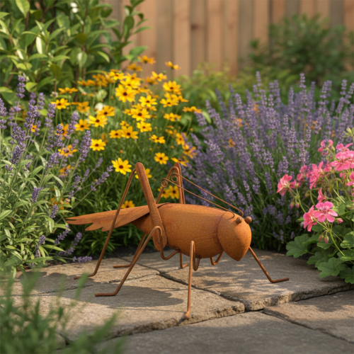 Heuschrecke Gartendeko Rost Metall Deko zum Stellen 26cm | Floristik24.de