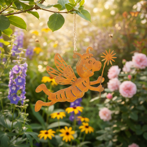Biene zum Aufhängen Rost Deko Metall Sommerdeko 12cm 6St | Floristik24.de