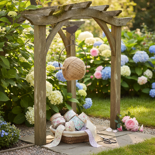 Praktischer Deko Bandhalter Vogel Shabby Chic | Floristik24.de