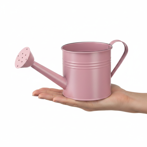 Deko Gießkanne Rosa Metall Übertopf Ø13,5cm H12,5cm | Floristik24.de