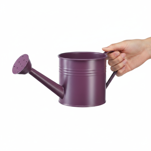 Deko Gießkanne Lila Metall Übertopf Ø13,5cm H12,5cm | Floristik24.de