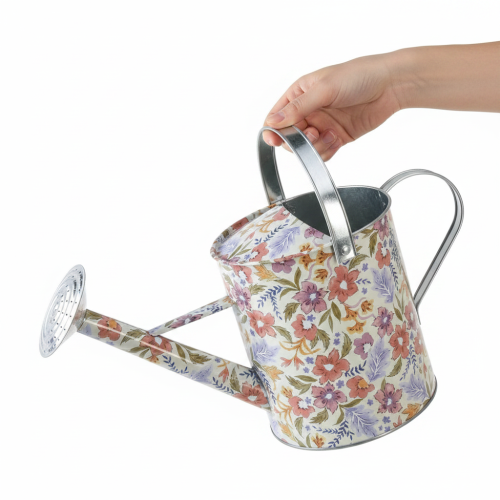 Deko Gießkanne Metall Vintage Pflanzgefäß Blumen Ø18cm | Floristik24.de