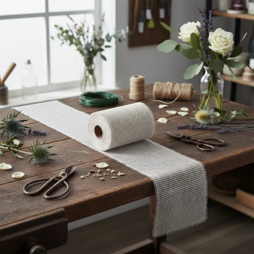 Tischläufer Jute Juteband Tischband Weiß B15cm L10m | Floristik24.de