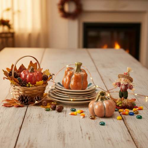 Kürbis im Set Kleine Deko Kürbisse für Herbstdekoration 5cm 3St | Floristik24.de