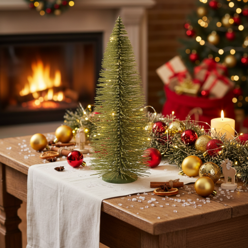 Deko Tannenbaum künstlich grün mit Standfuß für Tischdekoration 90cm | Floristik24.de