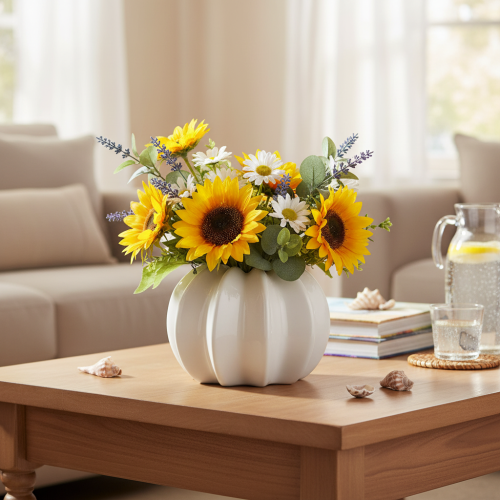 Kürbis Dekovase glänzend Herbstdekoration Wohnzimmer 19cm | Floristik24.de