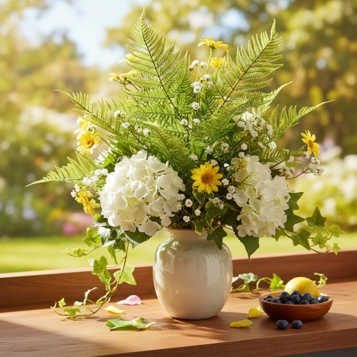 Künstlicher Farnzweig Deko Grünpflanze für Blumenarrangements 80cm | Floristik24.de