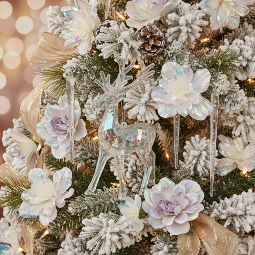 Rentier Anhänger aus Acryl für Weihnachtsbaum 14cm 4St | Floristik24.de