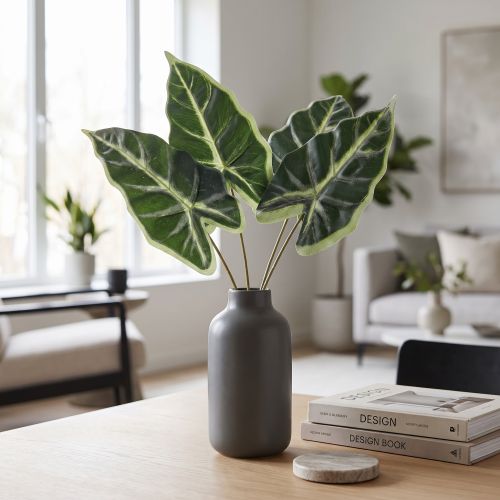 Alocasia Elefantenohr Pfeilblatt Kunstpflanzen Grün 55cm | Floristik24.de