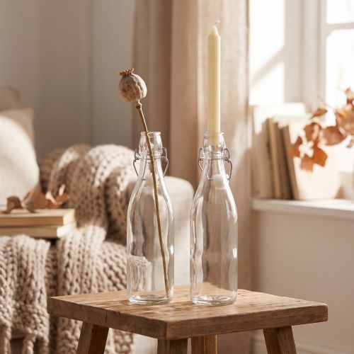 Deko-Flasche Flaschenvase Glas Kerzenhalter H27cm 2St | Floristik24.de