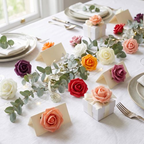 Foam-Rose Ø3,5cm verschiedene Farben 48 St | Floristik24.de