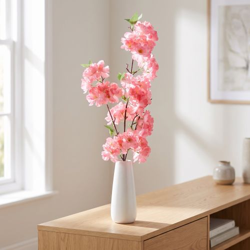 Kirschblütenzweig künstlich Pink 103cm Deko