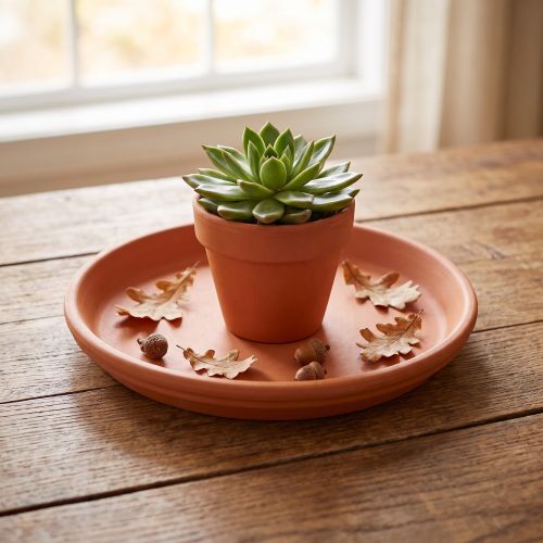 Untersetzer mediterran, Keramikschale Terrakotta Ø10,7cm | Floristik24.de