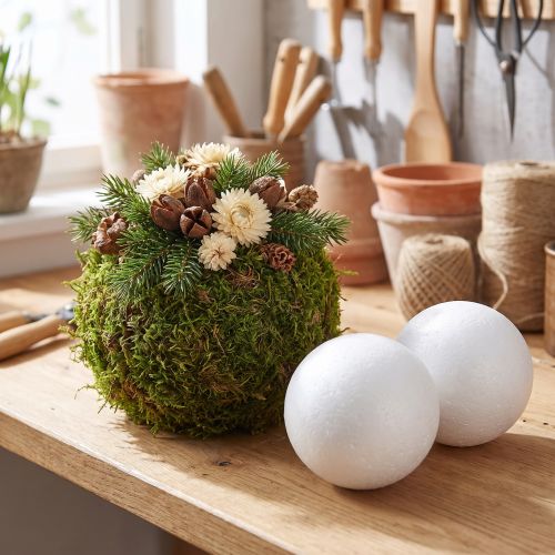 Styroporkugel Ø10cm weiß 5 St | Floristik24.de