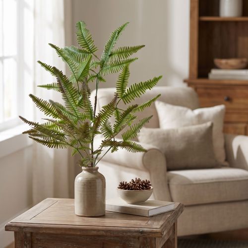 Künstlicher Farn Kunstpflanze Farnblätter Grün 44cm | Floristik24.de