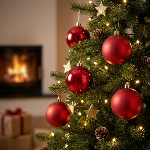 Christbaumkugeln Plastik Rot 8cm 6 St | Floristik24.de