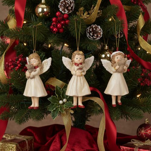 Deko Engel Baumschmuck Vintage Optik für Weihnachten 10cm 3St | Floristik24.de