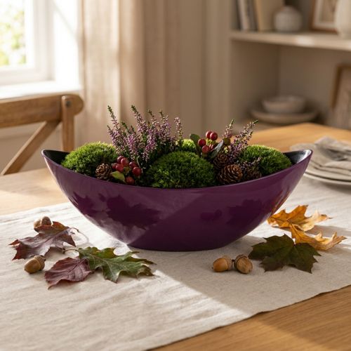 Artikel Pflanzschiffchen Dekoschale Schale Lila 38,5cm×12,5cm×13cm