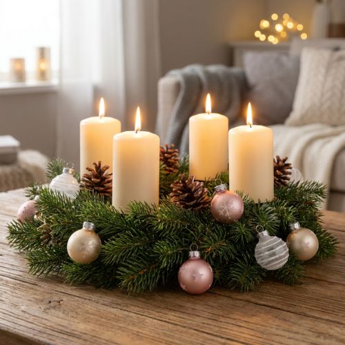 Mini Weihnachtskugeln Creme, Rosa, Weiß Echtglas Ø3cm 9St | Floristik24.de