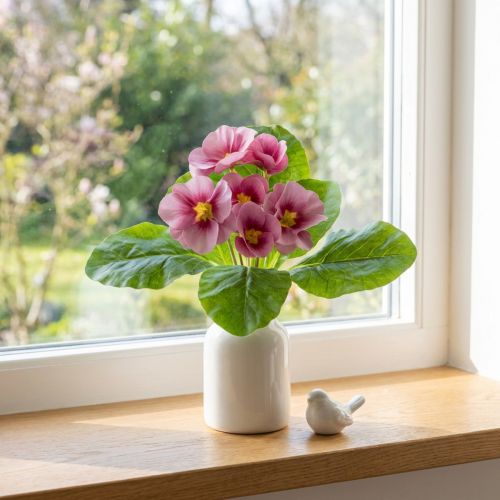 Primeln Künstliche Blumen Rosa H25cm