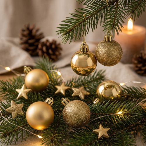 Mini Weihnachtskugel Gold Ø3cm 14 St | Floristik24.de