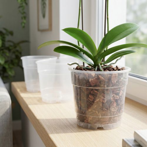 Pflanztopf für Orchideen Ø12cm Transparent 10St | Floristik24.de