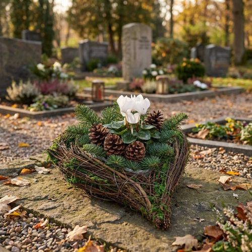 Pflanzgefäß Herz Rebe Moos 21cm x 26cm H6cm | Floristik24.de