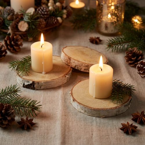 Birkenscheiben rund Natur 10 St – Dekoration & Basteln Hochzeit Weihnachten | Floristik24.de