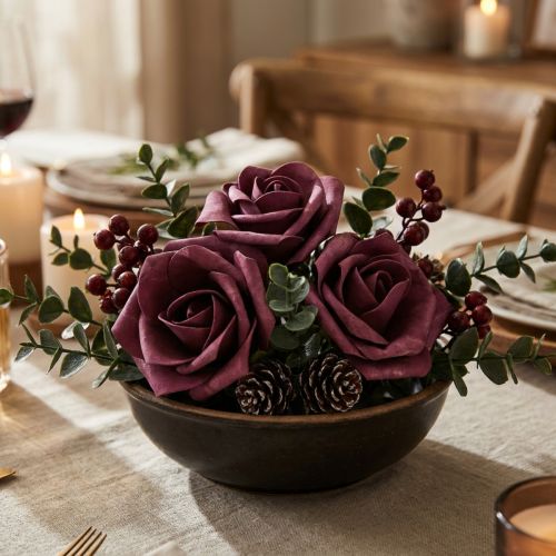 Foam-Rose Ø10cm Mauve 8 St | Floristik24.de