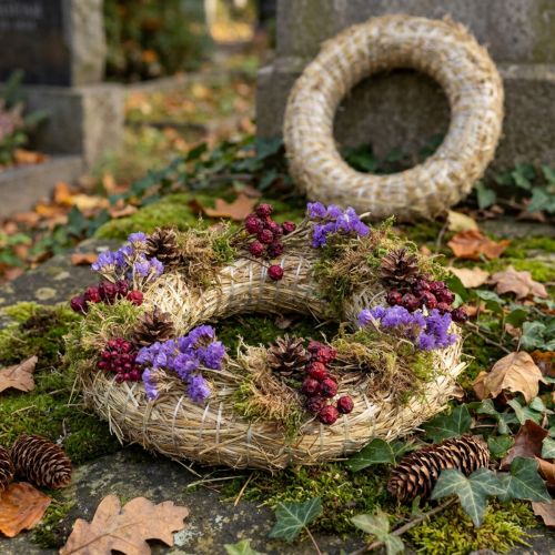 Strohkranz Rohling 35cm DIY Dekoration 2er Set