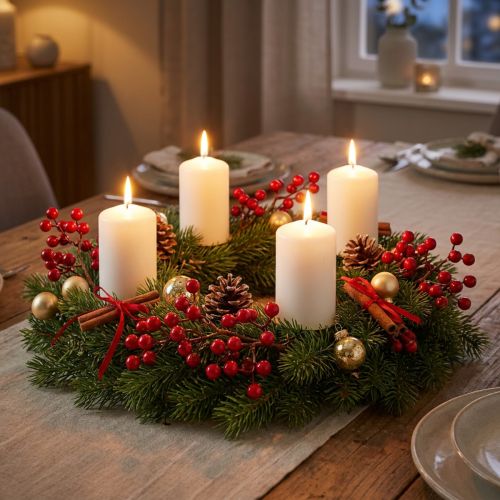 Leuchtend Rote Beerenzweige 30 cm Set 6 St