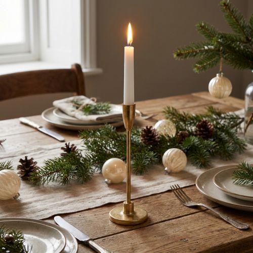 Kerzenständer Gold Metall H26cm