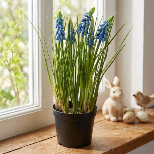 Hyazinthen künstlich im Topf Blau 24cm | Floristik24.de