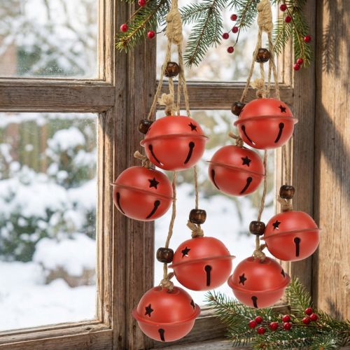 Schellen Hänger Weihnachtsglöckchen Rot 28cm 2er-Set | Floristik24.de