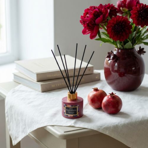 Raumduft Diffusor Granatapfel Duftstäbchen Glas 75ml | Floristik24.de