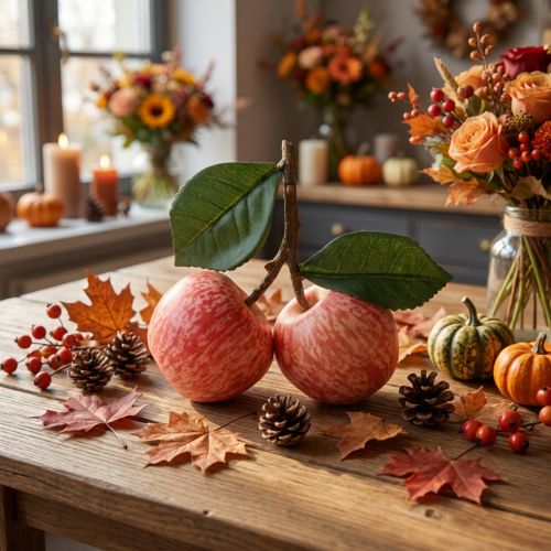 Obst Deko Apfel künstlich rot 2 Stk Deko 13cm | Floristik24.de