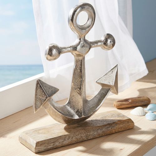 Anker Deko Metall auf Holz