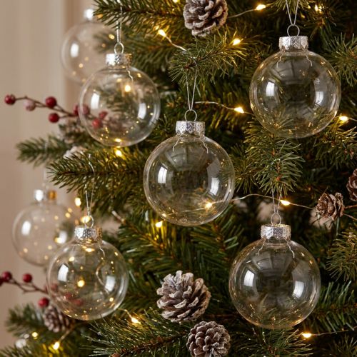 Weihnachtskugel Glas Ø6cm klar 24 St | Floristik24.de