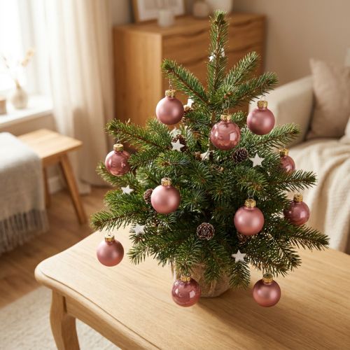 Mini Weihnachtskugel Altrosa Glas Kugeln Ø2,5cm 22 St | Floristik24.de