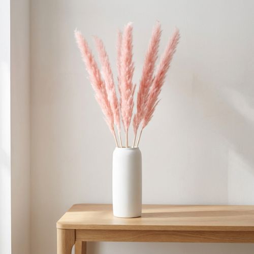 Pampasgras Deko, Pampasgras getrocknetes Pampasgras Rosa 72cm 6 St | Floristik24.de