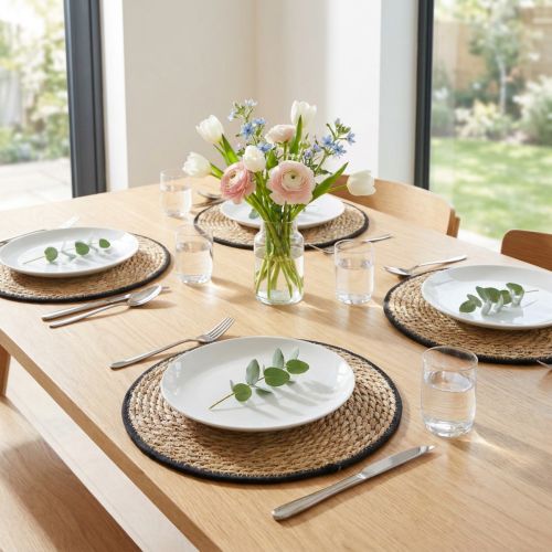Tischmatte Binsengras Rund Ø35cm 4er Set