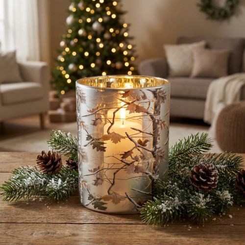 Windlicht Winterwald Glas kaufen